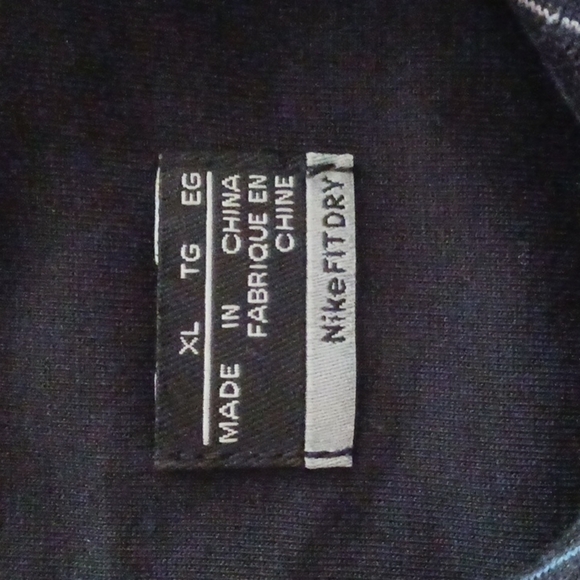 Tiger Woods Collection Nike Fit Dry Navy Striped Polo - Picture 6 of 7